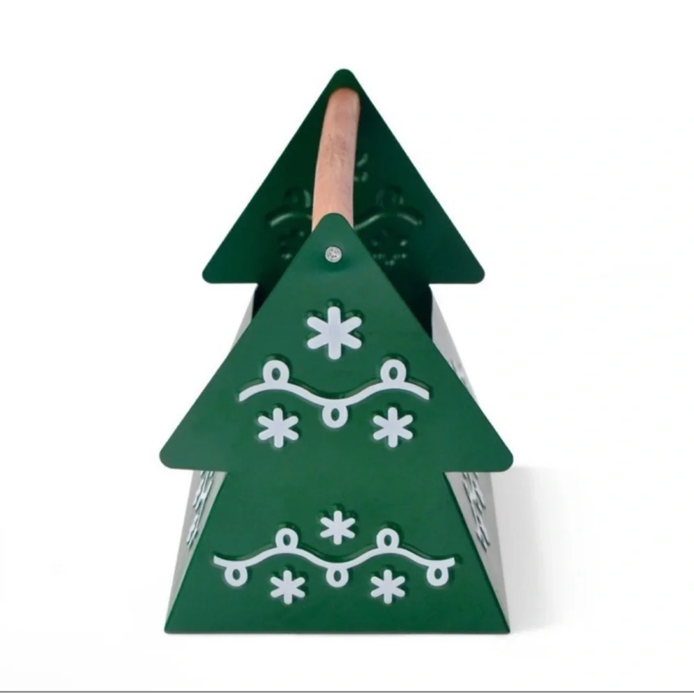 Target Bullseye Playground Christmas Green Christmas Tree Metal Caddy Basket